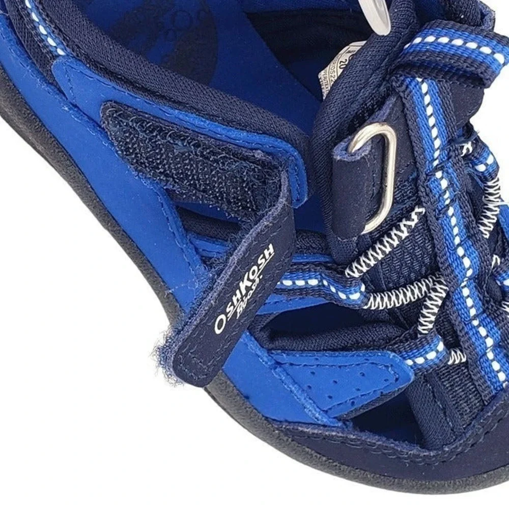 OshKosh B'gosh Toddler Water Shoes Sandals Blue Hook Loop Size 5T Beach Pool NEW